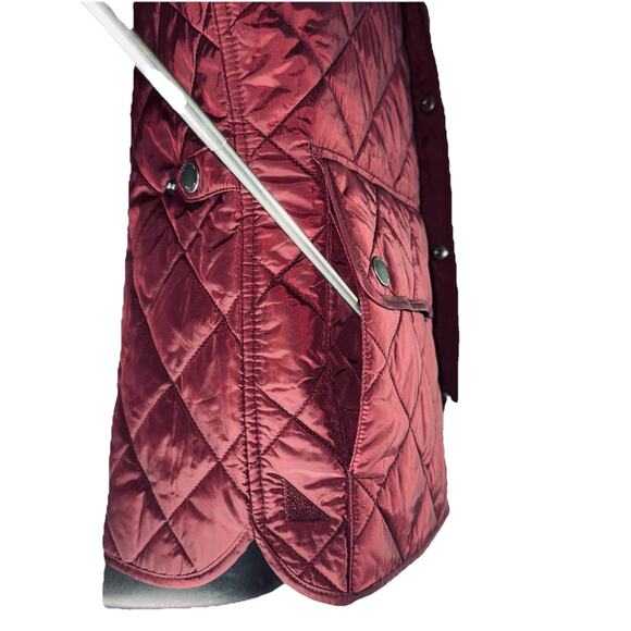 NWT UNTUCKit Wynwood Vest Men Medium Burgundy Red Pocket Quilt Zip Snap Gorpcore - Picture 5 of 10